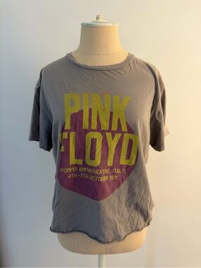Retro Brand - Pink Floyd Short Sleeve Graphic Tee in Gray - Small